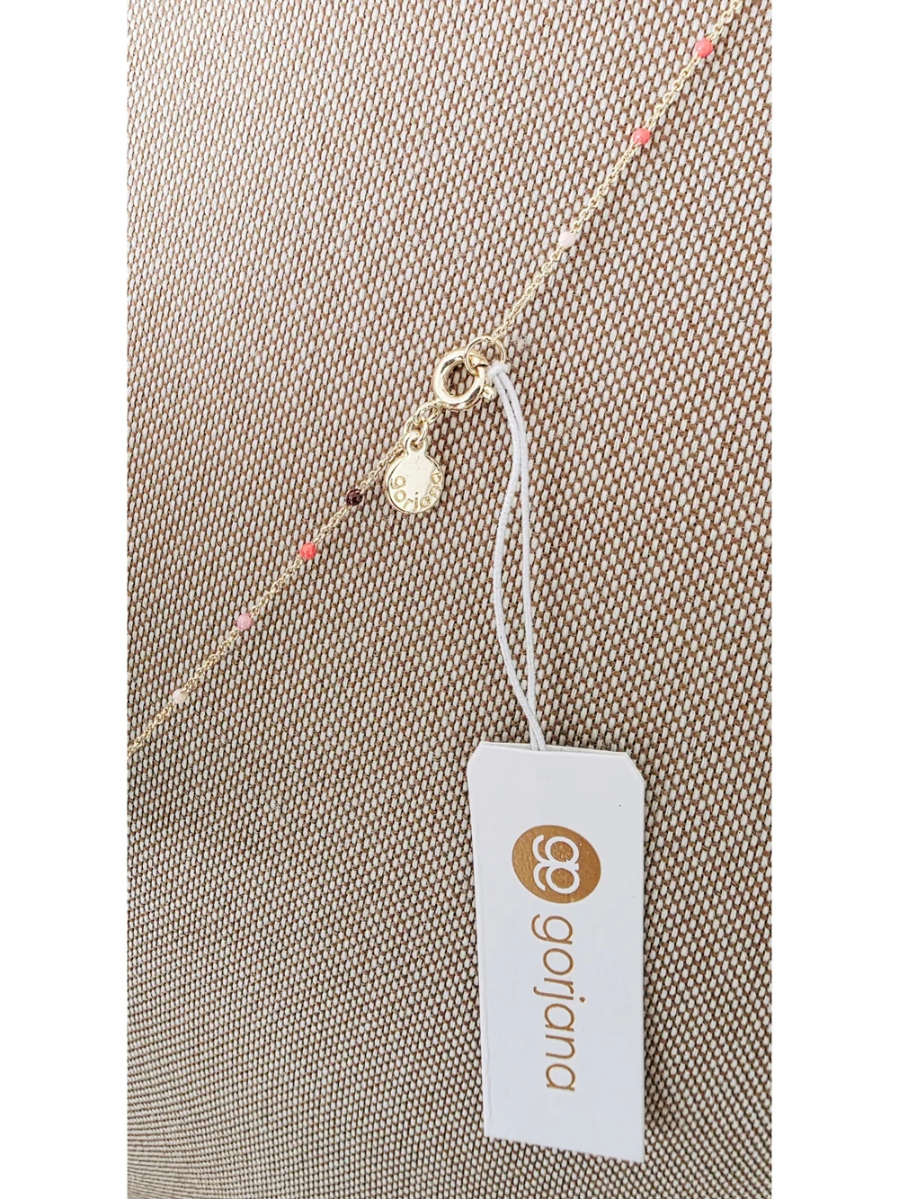 Delicate Pink Beaded Gold Necklace